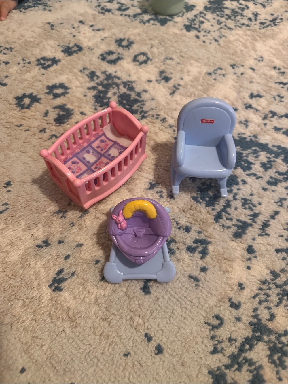 Fisher-Price Pink and Lavender Doll Nursery Set
